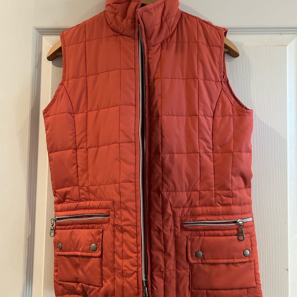 Denver Hayes Women's Quilted Orange Vest